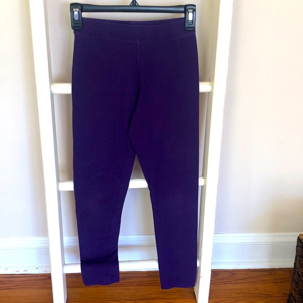 Kids Primary Purple Knit Leggings, 12